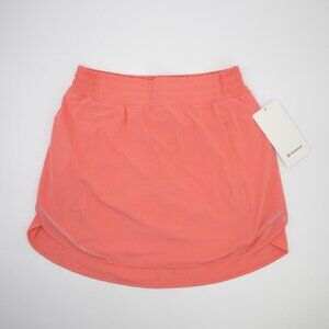 NWT Lululemon Hotty Hot High-Rise Skirt Long Raspberry Cream Size 8